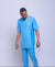 Sky Blue V-Neck Kaftan