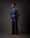 Navy Blue Micado Double Breasted Suit