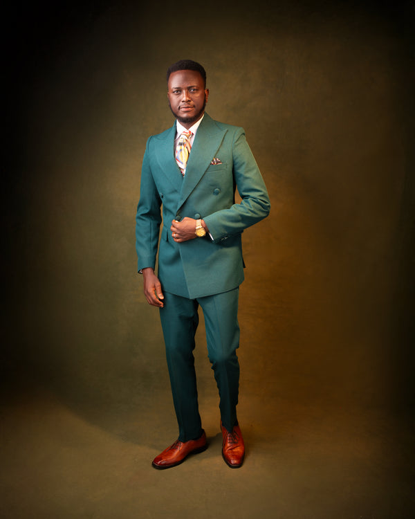 Emerald Green Double Breasted Suit